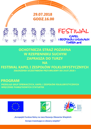 Plakat promujący Festiwal Kapel i Zespołów Ludowych w Turzy