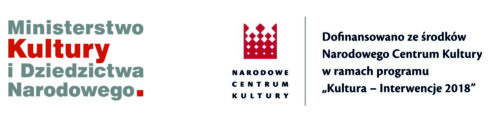Logo Ministerstwa Kultury i Dziedzictwa Narodowego i Logo Narodowego Centrum Kultury